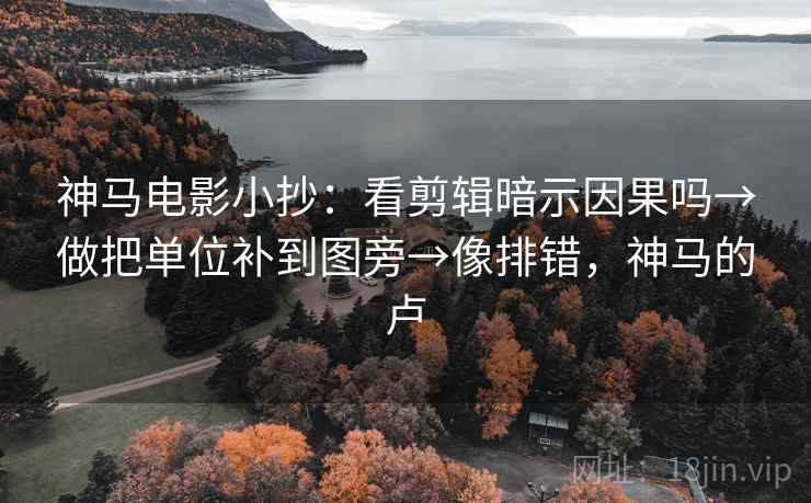 神马电影小抄：看剪辑暗示因果吗→做把单位补到图旁→像排错，神马的卢